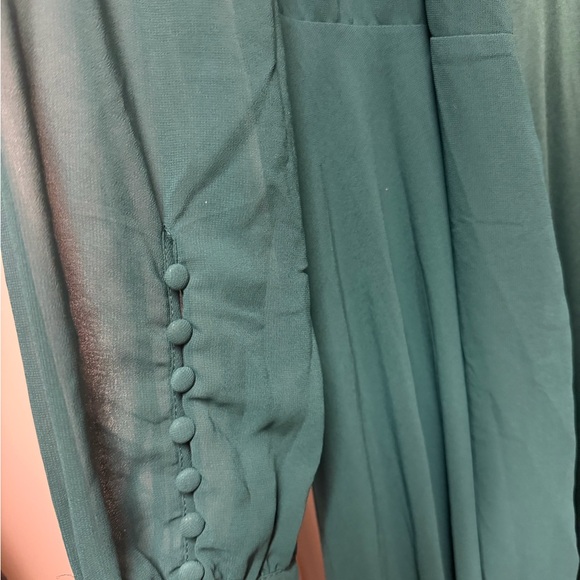 Lulu's Deep Emerald Wrap Maxi Dress - Picture 7 of 9